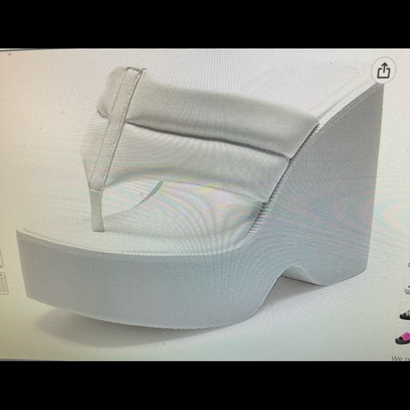 Womens Open Toe Wedge Platform Slide Sandals NWOT - Picture 9 of 9